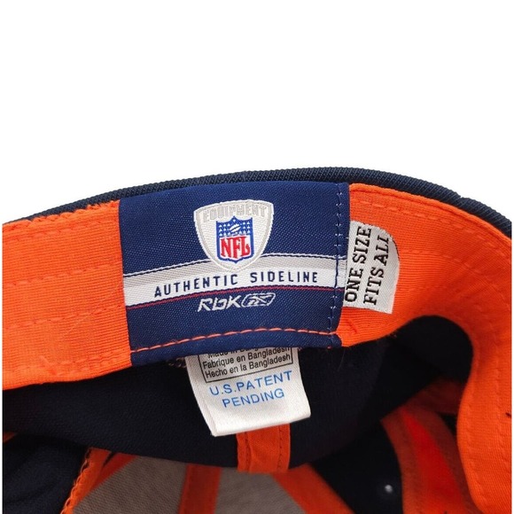 Vintage NFL Chicago Bears Reebok Tiger Stripe Hat Football Cap OSFA Fitted - Picture 7 of 7